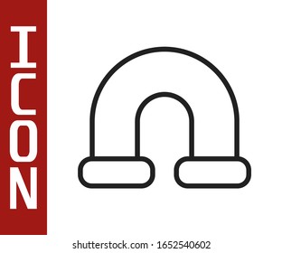 Black line Industry metallic pipe icon isolated on white background. Plumbing pipeline parts of different shapes.  Vector Illustration