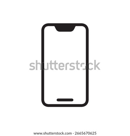 Black line iphone icon design smartphone icon