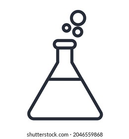 Black line lab icon design