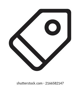Black line label tag icon design