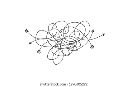 Black line labyrinth. Educational game. Find the path. Vector illustration.