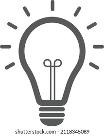 Schwarze Glühlampe und Markierung für Vektorbild