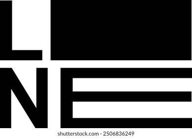 Logo de Black Line, icono, Ilustración vectorial