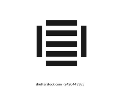 schwarze Linie, Logo auf weißem Hintergrund