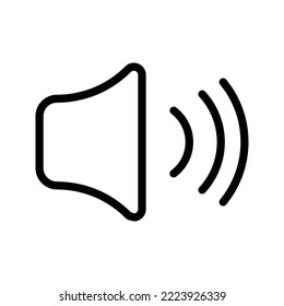 black line loudspeaker simple icon