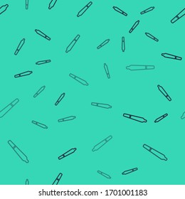 Línea negra Articulación de marihuana, icono de separación aislado sin fisuras en el fondo verde. Cigarrillo con droga, se rodó el cigarrillo de marihuana. Ilustración vectorial