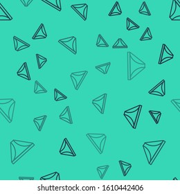 Black line Men underpants icon isolated seamless pattern on green background. Man underwear.  Vector Illustration