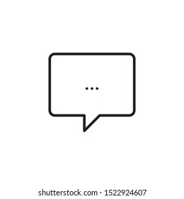Black line message icon design