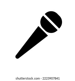 black line microphone simple icon