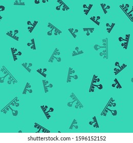 Black line Mold icon isolated seamless pattern on green background.  Vector Illustration