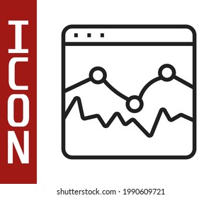 Black line Music wave equalizer icon isolated on white background. Sound wave. Audio digital equalizer technology, console panel, pulse musical.  Vector