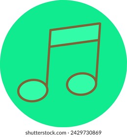 Black line Musical note, note icon isolated on white background