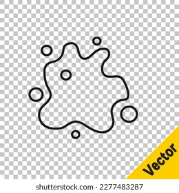 Black line Paint spray icon isolated on transparent background.  Vector