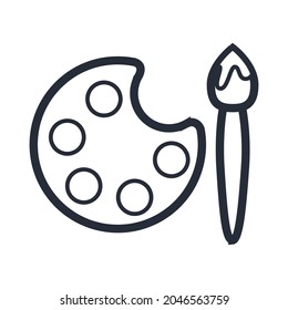Diseño de icono de línea negra