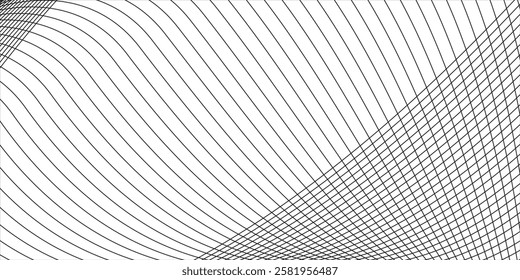 Black line pattern vector illustration with abstract background. EPS10.