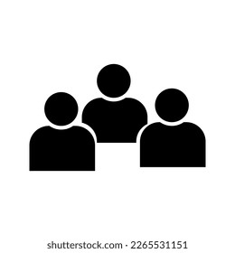 black line people simple icon