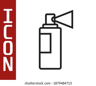 Black line Perfume icon isolated on white background.  Vector