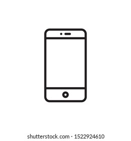 Black line phone icon design