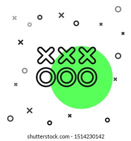 Black line Planning strategy concept icon isolated on white background. Soccer or american football cup formation and tactic.  Vector Illustration