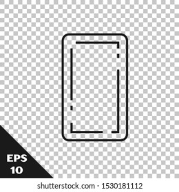Black line Playing card back icon isolated on transparent background. Casino gambling.  Vector Illustration