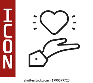 Black line Pleasant relationship icon isolated on white background. Romantic relationship or pleasant meeting concept.  Vector