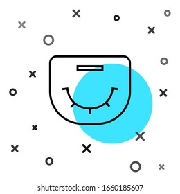 Schwarze Linie Poker Tischsymbol einzeln auf weißem Hintergrund. Zufällige dynamische Formen. Vektorillustration-Illustration