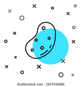 Black line Potato icon isolated on white background. Random dynamic shapes. Vector Illustration