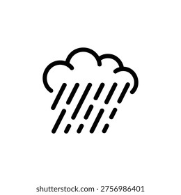 Black line of rain cloud with rain falling weather raincloud precipitation
