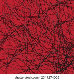 Black line and red abstract background