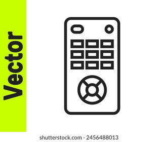 Black line Remote control icon isolated on white background.  Vector Illustration
