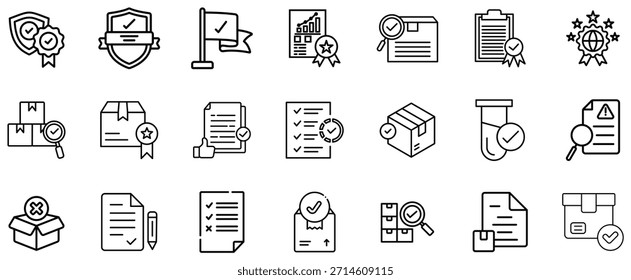 Linha preta que representa os processos de verificação e certificação marca os documentos