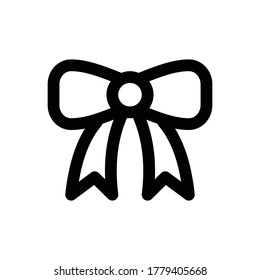 Black line ribbon banner icon design