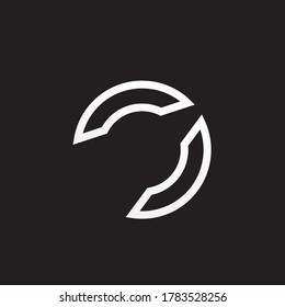 Icono de diseño de logotipo simple y redondo de línea negra