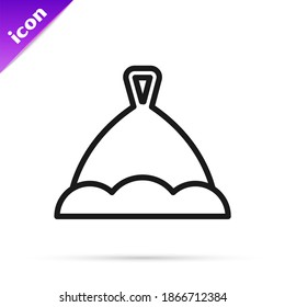 Schwarze Sauna hat eine Symbol einzeln auf weißem Hintergrund.  Vektorgrafik