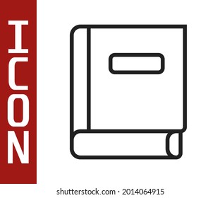 Black line Science book icon isolated on white background.  Vector