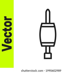 Black line Screwdriver icon isolated on white background. Service tool symbol.  Vector