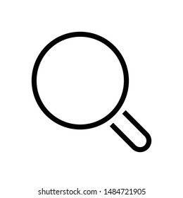 Black line search icon for design