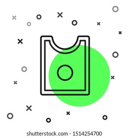 Black line Sewing Pattern icon isolated on white background. Markings for sewing.  Vector Illustration