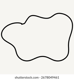 Black line shape  frame element stock . coloring book for kids