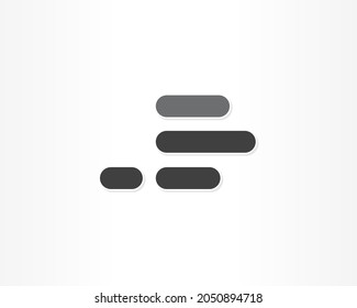 black and line shape logo design icon