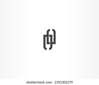 black and line shape vector brand icon concept logo
