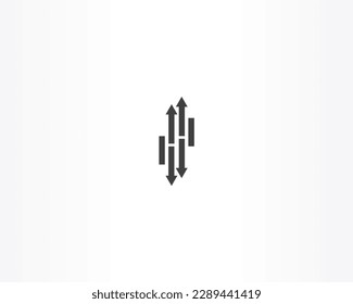 black and line shape vector concept logo design icon