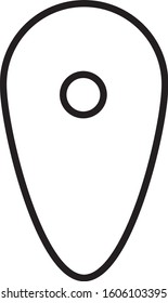 Black line Shield icon isolated on white background. Guard sign. Security, safety, protection, privacy concept.  Vector Illustration