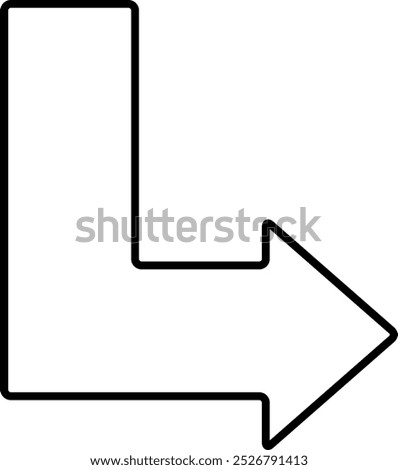 Black line: Simple curved arrow