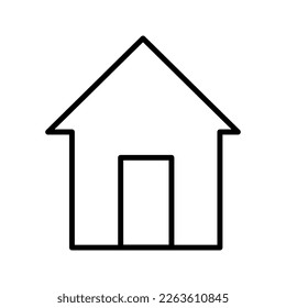 black line simple home icon