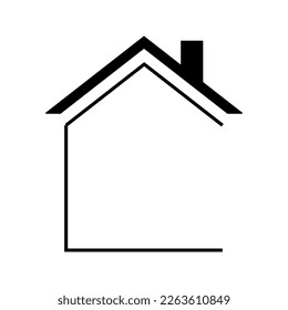 black line simple home icon