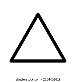 black line simple triangle icon