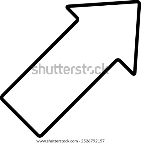 Black line: Simple upward arrow