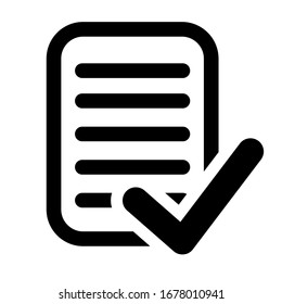 Black line small checked text icon