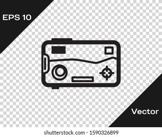 Black line Smartphone and playing in game icon isolated on transparent background. Mobile gaming concept.  Vector Illustration